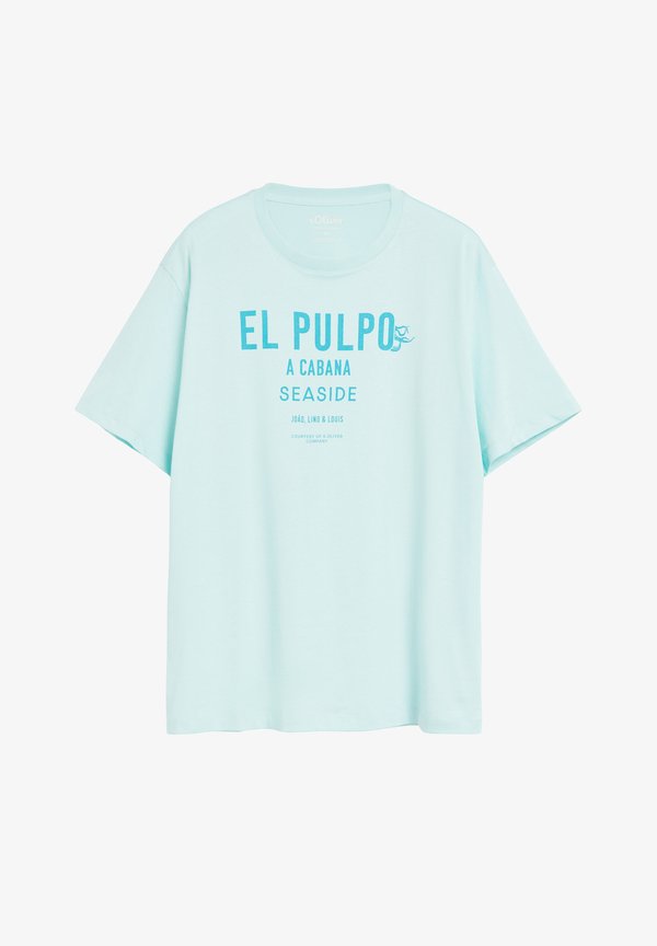 s.Oliver T-SHIRT - Print T-shirt - azurblau