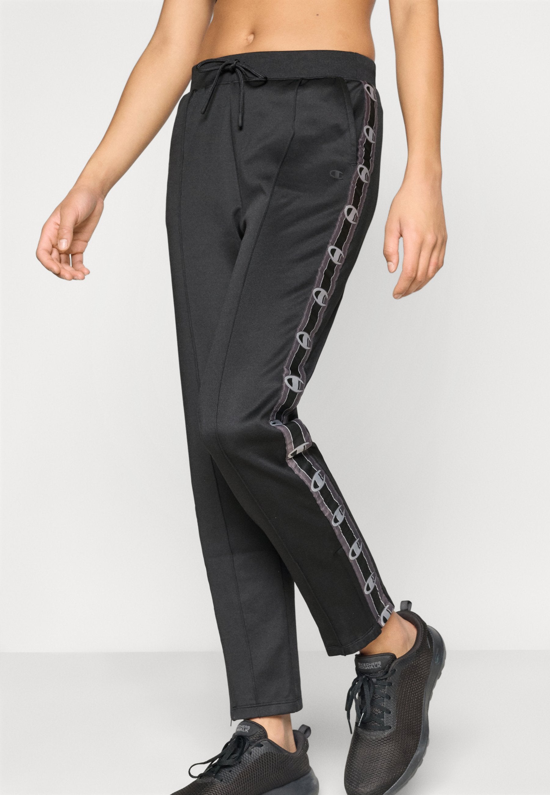Champion SPORTS INSPIRED INTERLOCK STRAIGHT HEM PANTS WITH TAPE DETAILING
