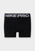 Nike Performance 365 SHORT - Leggings - black/white/metallic silver-coloured