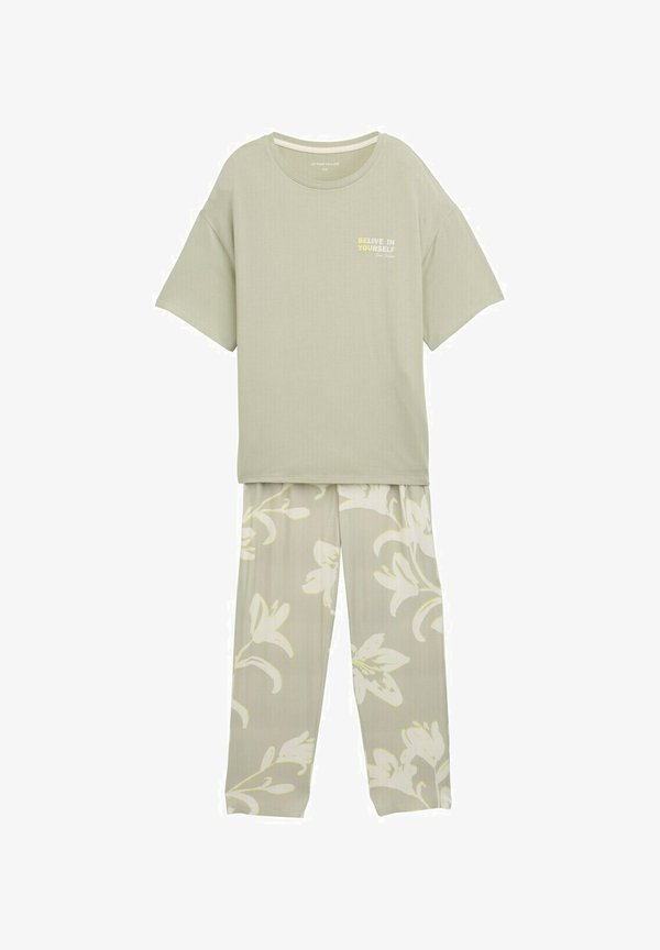 TOM TAILOR SET - Pyjama set - grün hell allover