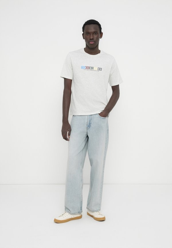 Jack & Jones JORNANTUCKET BRANDING TEE 3 PACK - Print T-shirt - seagrass/white melange/black