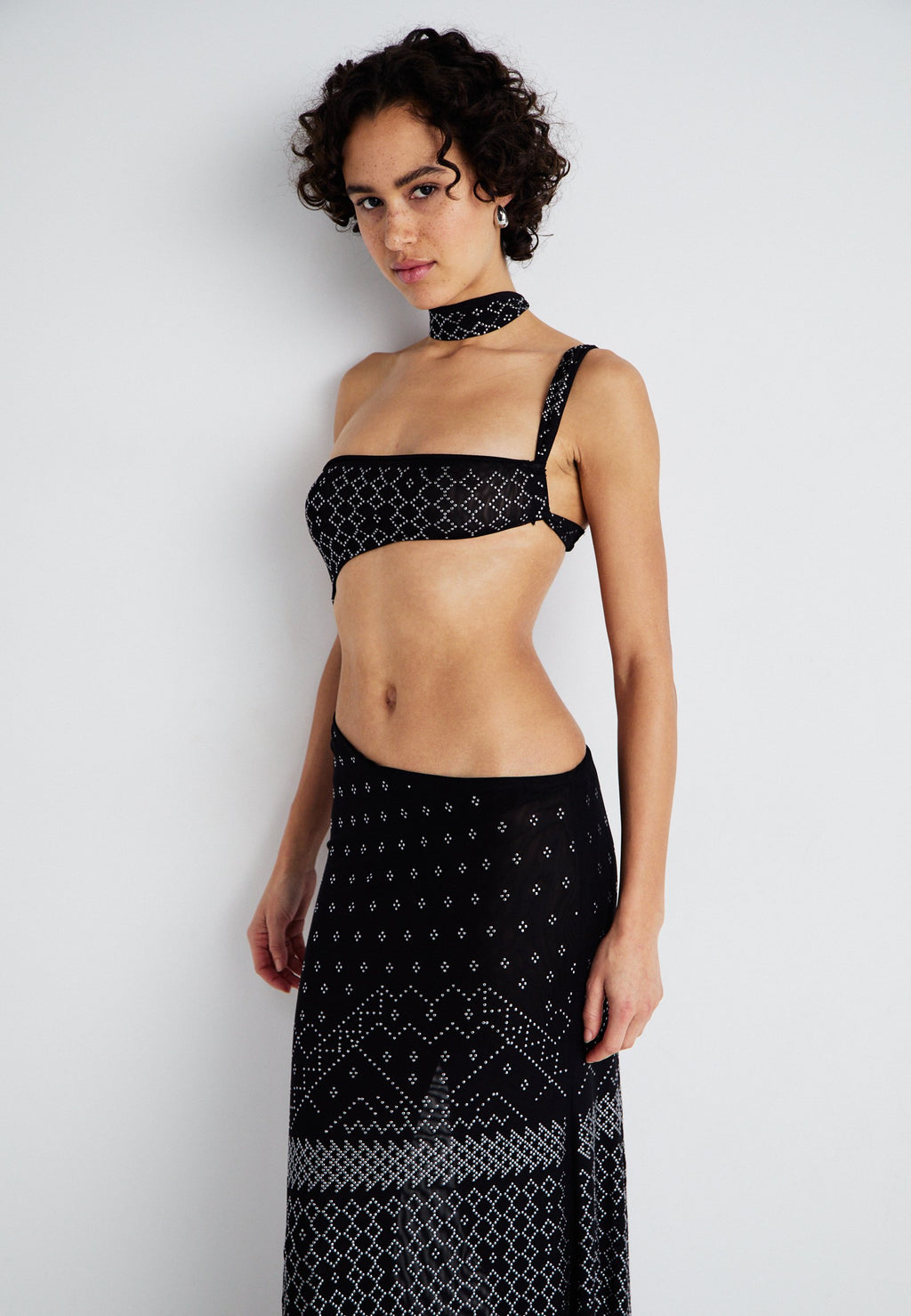 Jaded London ASYMMETRIC TIE KNOT MAXI DRESS