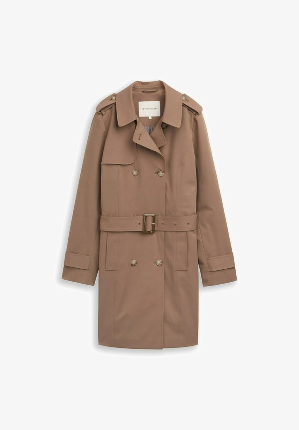 TOM TAILOR AUS WASSERABWEISENDEM MATERIAL - Trenchcoat - taupe grey