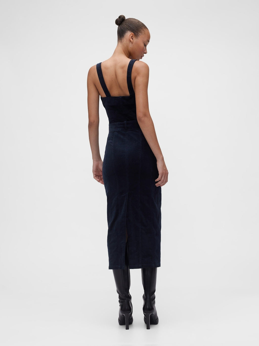 GAP GAPSTUDIO CORDUROY BELTED MIDI DRESS