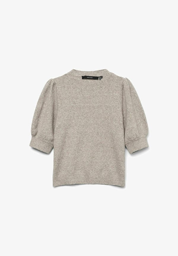 Vero Moda VMDOFFY 2/4 O-NECK PULLOVER GA NOOS - Basic T-shirt - moon rock