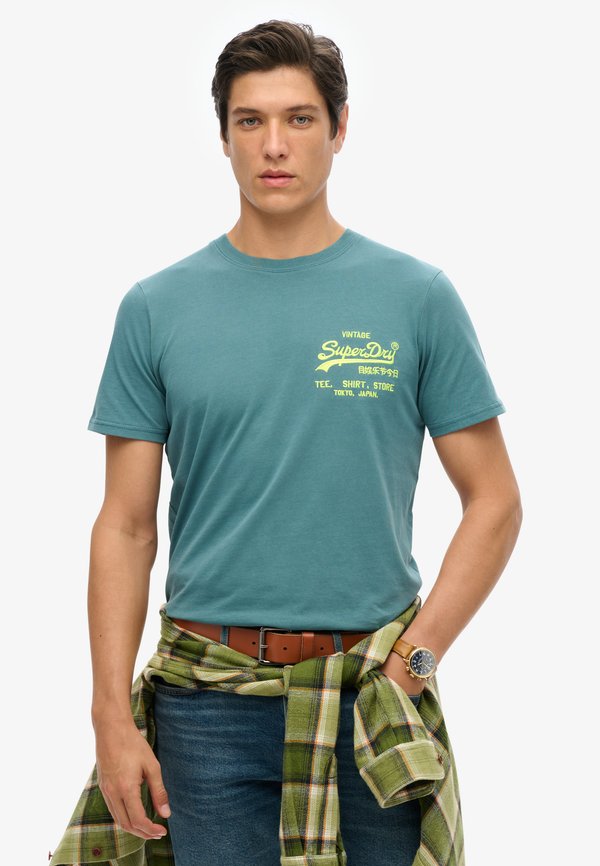 Superdry & Co VINTAGE LOGO - Print T-shirt - hydro blue