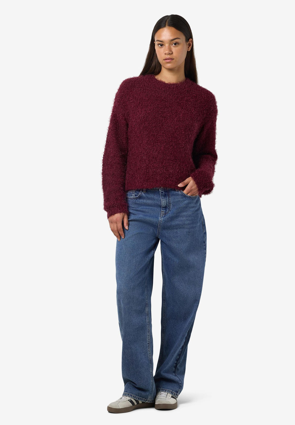 Noisy May NMSASSY L/S O-NECK KNIT FWD NOOS