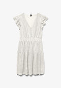 Vero Moda Lace VMHONEY Short - Day dress - snow white