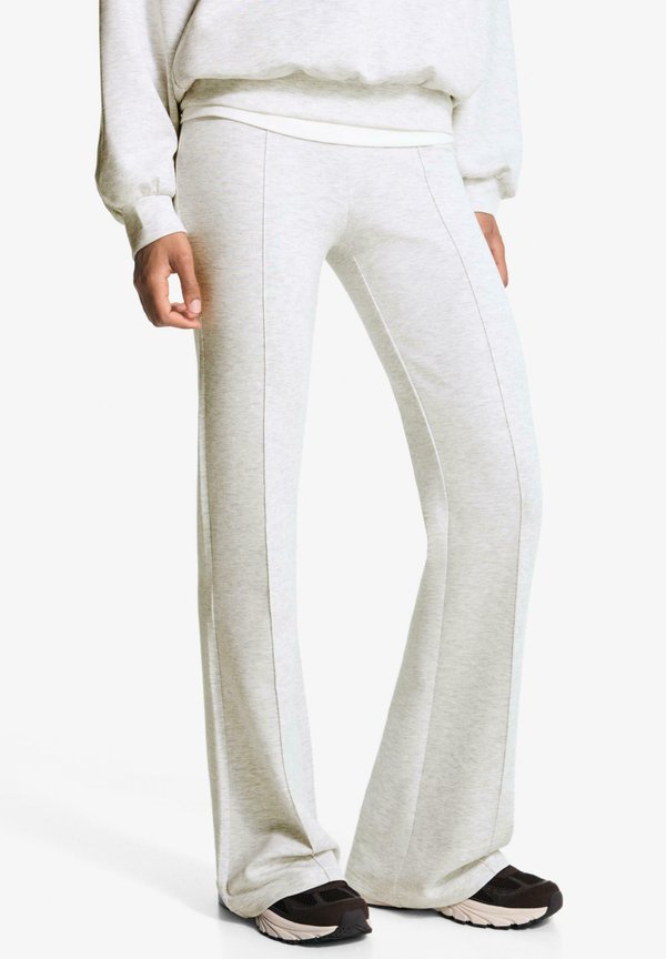 Bershka FLARED - Tracksuit bottoms - dark grey