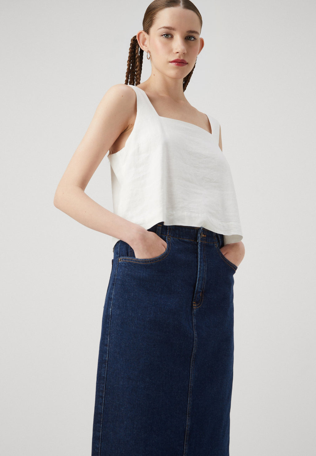GAP ARCHIVE BACK MIDI SKIRT FRATER