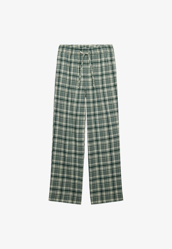 Superdry & Co CHECK ELASTIC - Trousers - green check