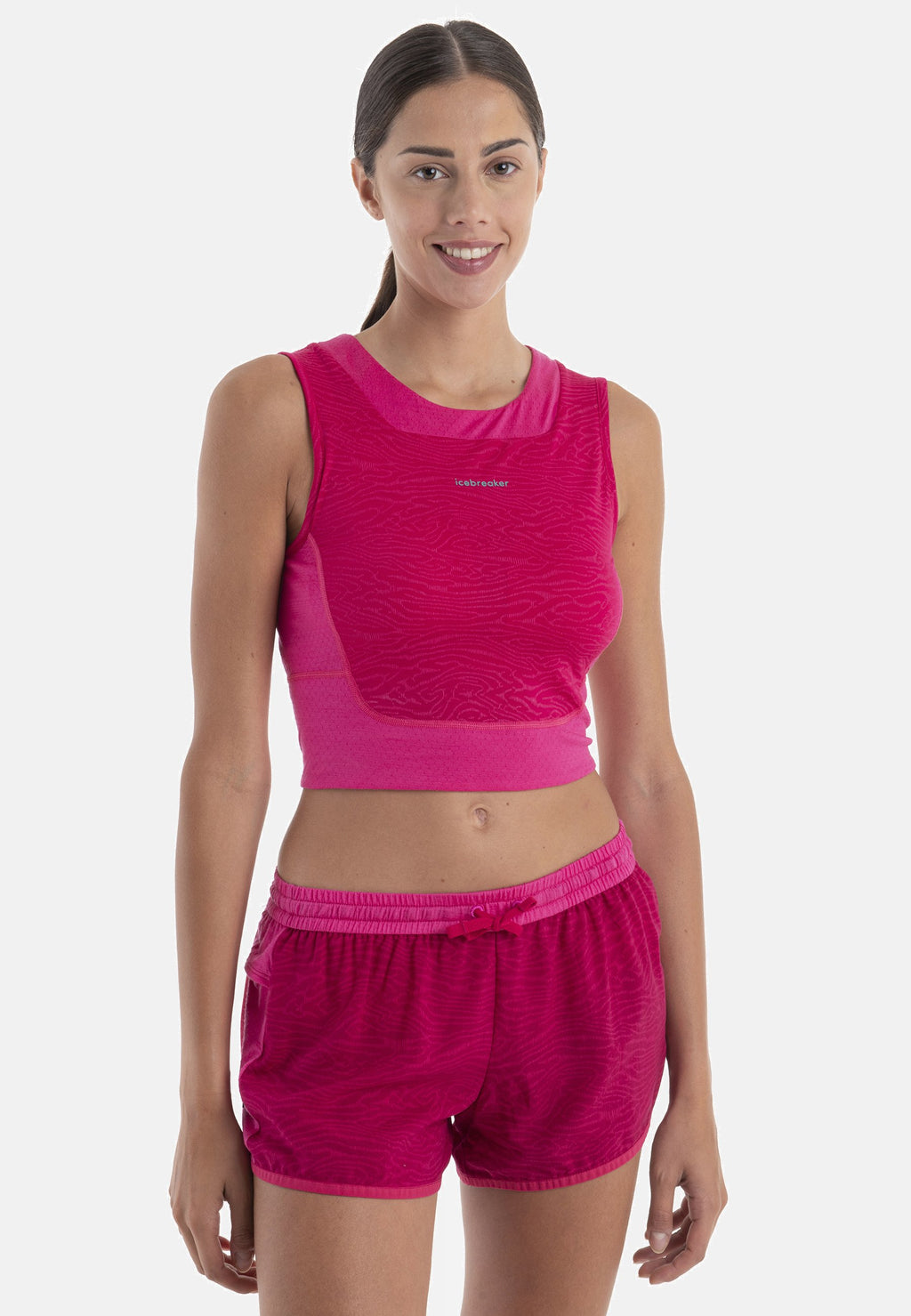 icebreaker MERINO 125 LIGHT WEIGHT ZONEKNIT CROPPED O LINES