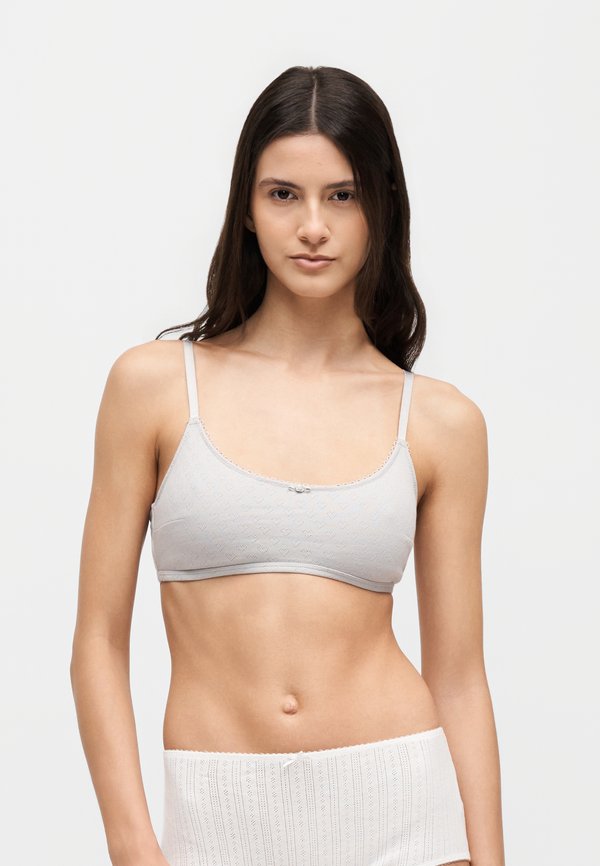 ONLY ONLCARLA POINTELLE SCOOPED - Bustier - light grey melange