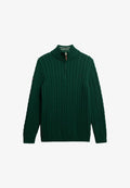 Superdry & Co CLASSIC CABLE HALF-ZIP - Jumper - forest green