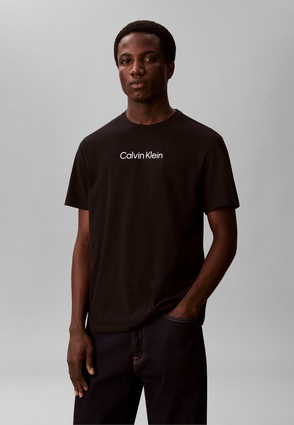 Calvin Klein STANDARD LOGO CREWNECK TEE - Basic T-shirt - black