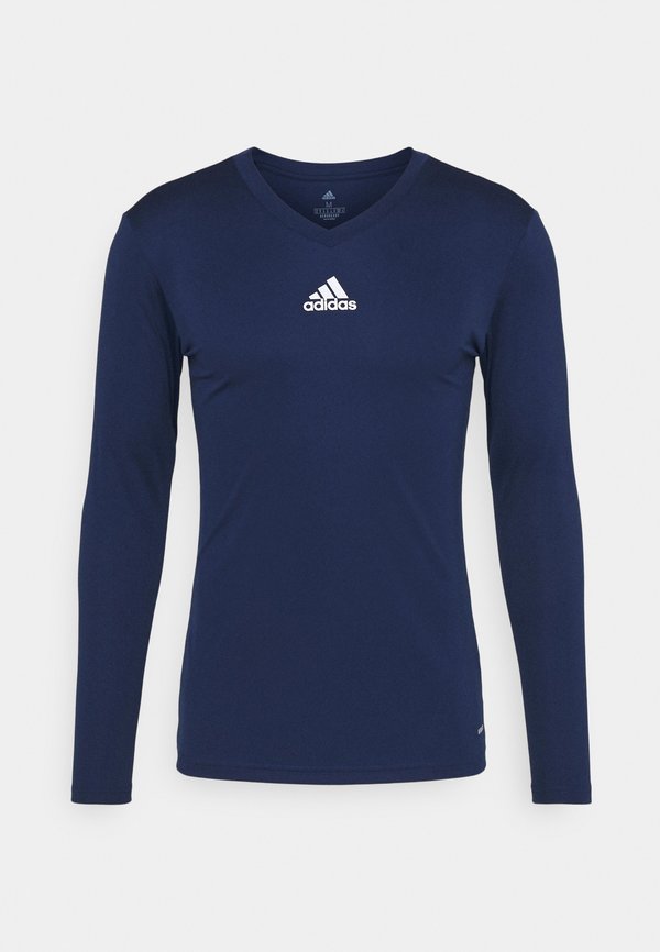 adidas Performance TEAM BASE TEE - Long sleeved top - dark blue