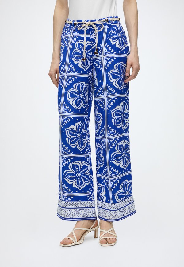 TOM TAILOR WIDE LEG - Wide Leg - blue flower