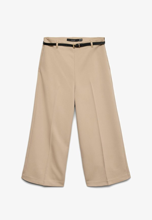 Vero Moda Culotte VMELMA High waist - Trousers - silver mink