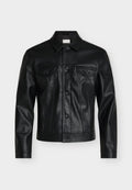 Calvin Klein Jeans TRUCKER JKT - Faux leather jacket - black
