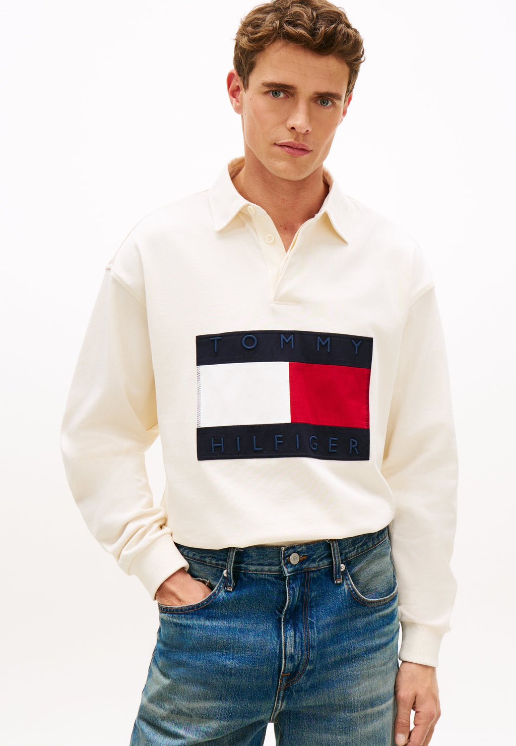 FLAG LOGO RELAXED RUGBY SHIRT Media 3