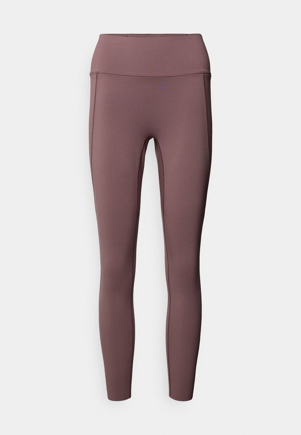 Nike Performance W NK DF UNVRSA HR 7/8 TGHT PKT - Leggings - tattoo/burgundy crush