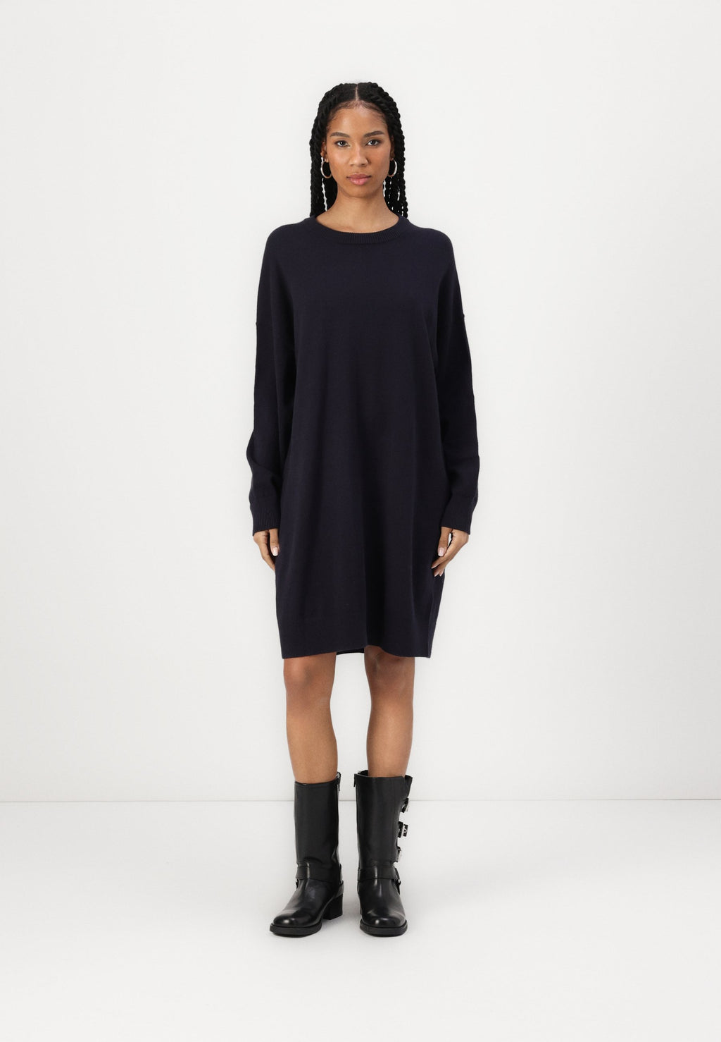 Marc O'Polo DENIM LONG SLEEVE CREW NECK DRESS