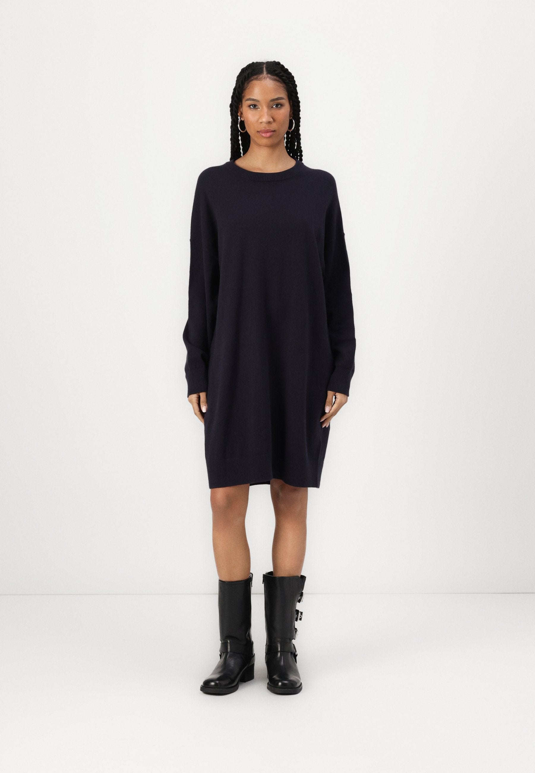 Marc O'Polo DENIM LONG SLEEVE CREW NECK DRESS