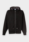 GCDS LABEL CHECKED CAMO HOODIE ZIP