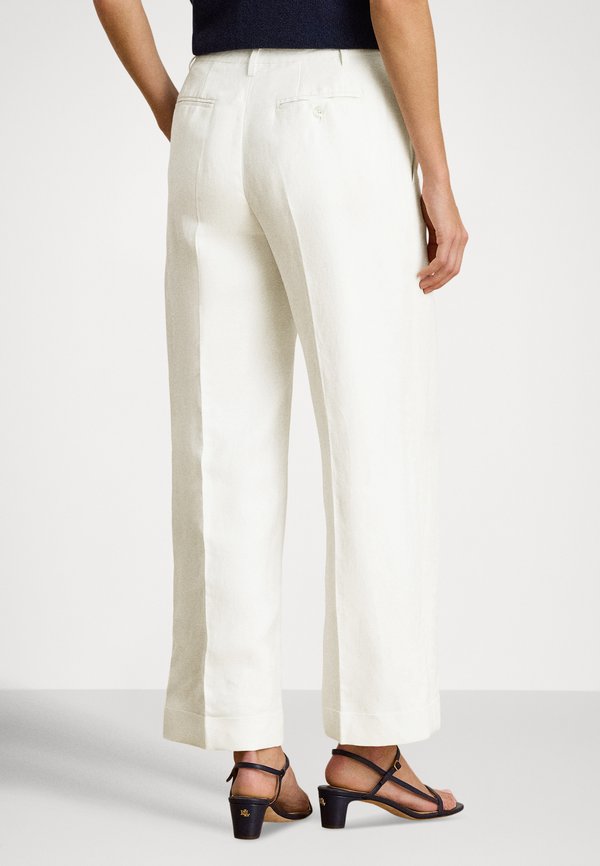 Lauren Ralph Lauren LINEN-BLEND TWILL WIDE-LEG CROPPED PANT