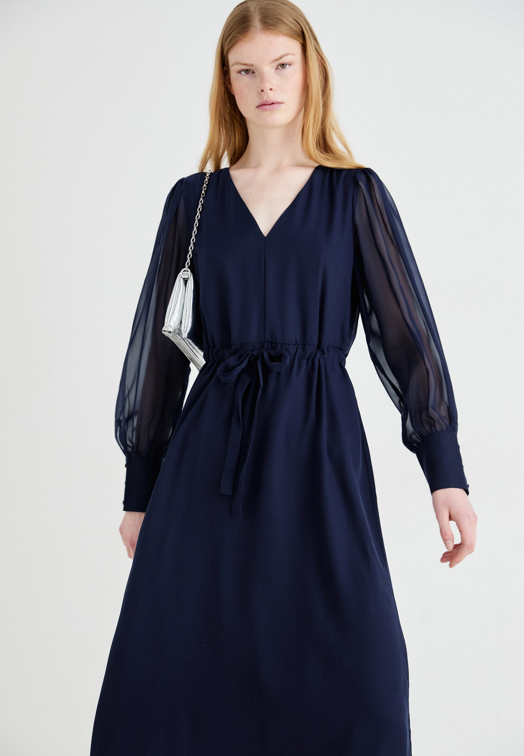 VILA VIMONE VNECK ANKLE DRESS