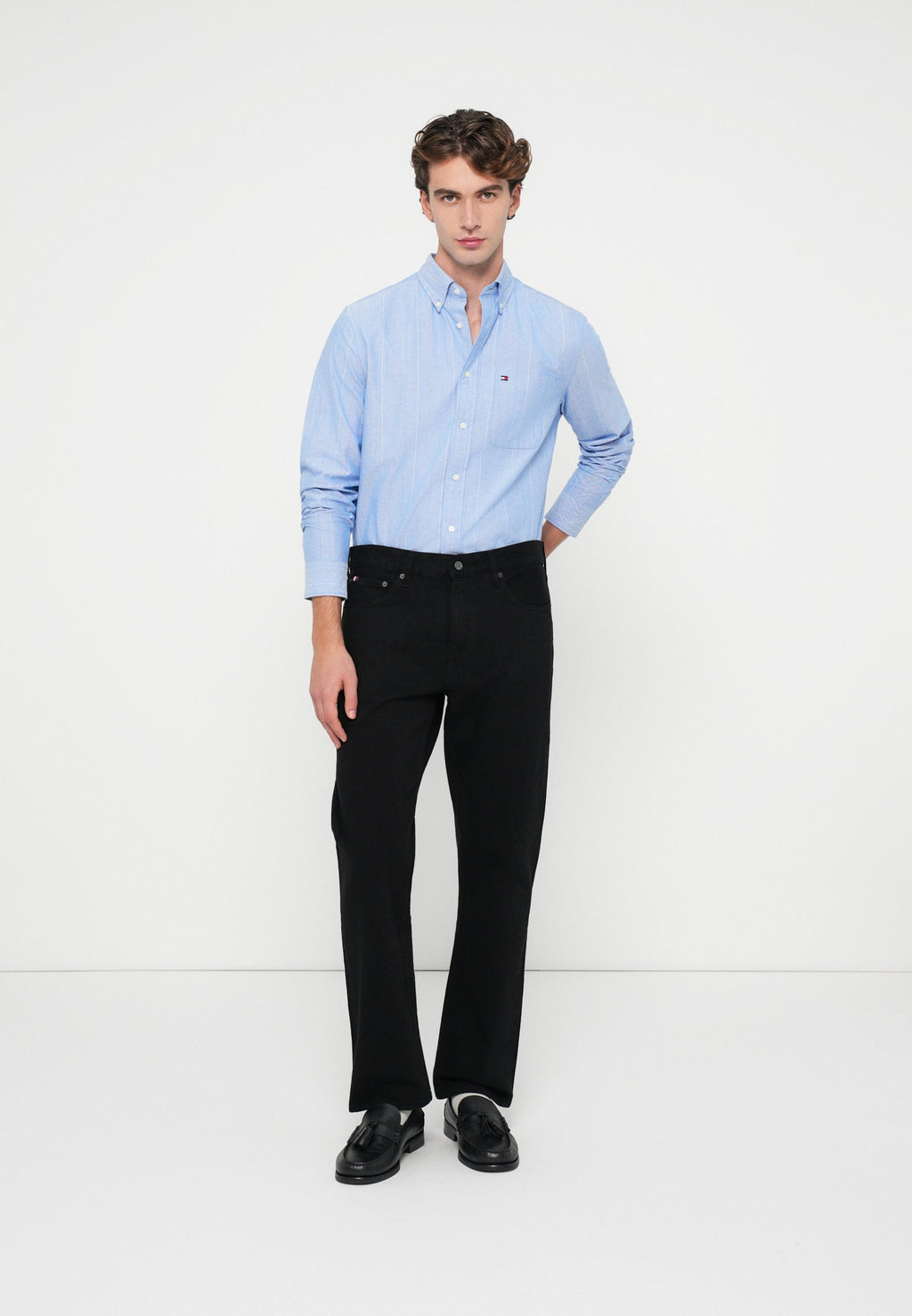 REGULAR FIT PINSTRIPE OXFORD SHIRT Media 2