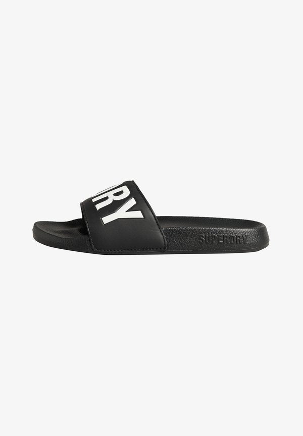 Superdry & Co CODE CORE - Pool slides - black white