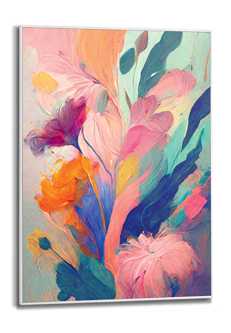 Orange Wallz COLOURFUL PAINTED FLOWERS II