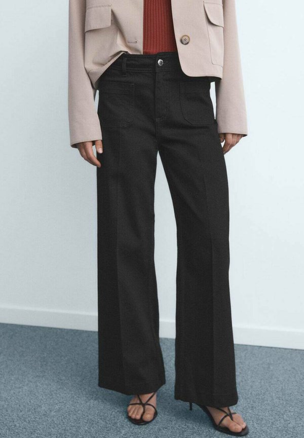 Mango Relaxed fit jeans - black denim