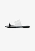 Mango ADULT - T-bar sandals - black white