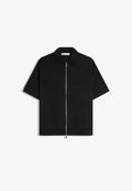 Bershka FLOWING SHORT SLEEVE BOXY  - Shirt - black
