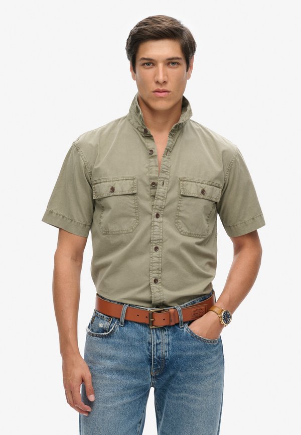 Superdry & Co MILITARY SHORT SLEEVE  - Shirt - light khaki green