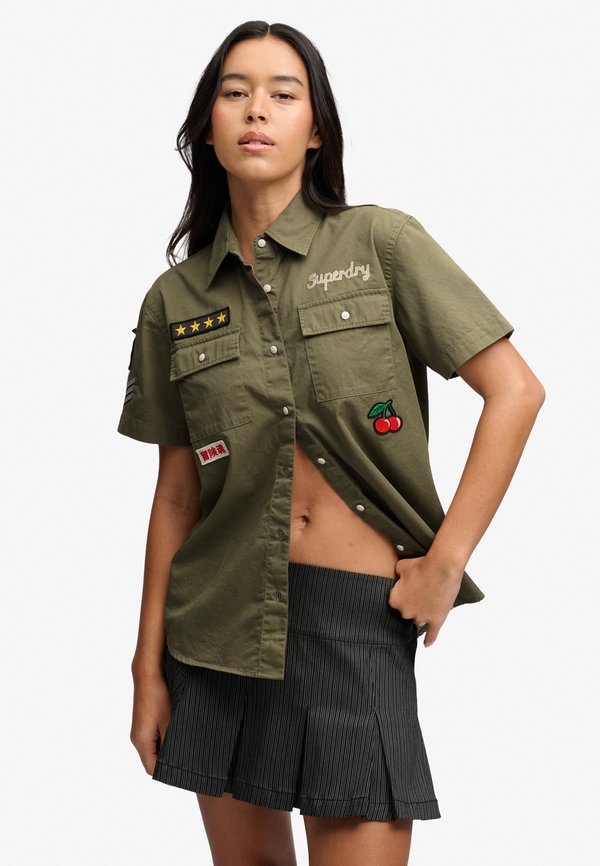 Superdry & Co SUPERDRY SHORT SLEEVE SCOUT SHIRT. - Button-down blouse - wild khaki