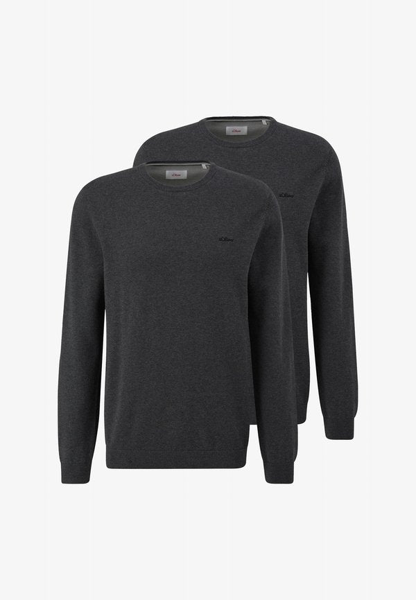 s.Oliver S.OLIVER 2 PACK - Jumper - dunkelgrau