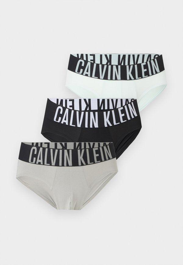 Calvin Klein Underwear INTENSE POWER 3 PACK  - Briefs - black/glacier mist/moon mist