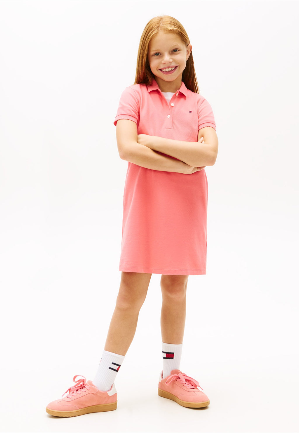 ESSENTIAL PIQUE SHORT SLEEVE POLO DRESS Media 2