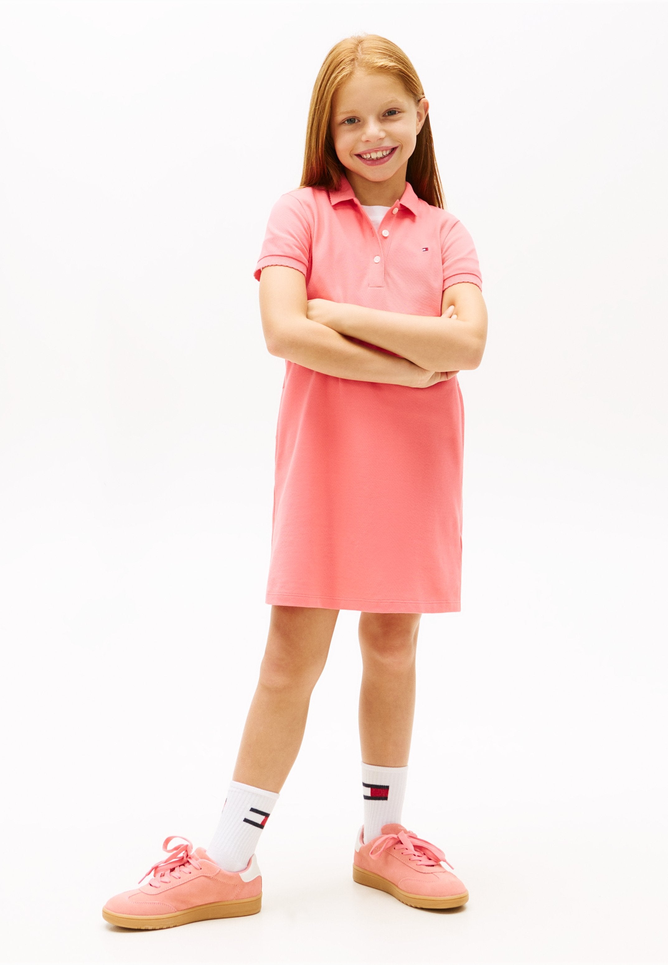 ESSENTIAL PIQUE SHORT SLEEVE POLO DRESS Media 2