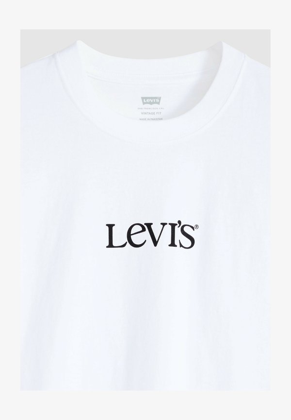 Levi's® VINTAGE FIT GRAPHIC TEE 501 BLUES VW WHI - Print T-shirt - record swap egret - whites