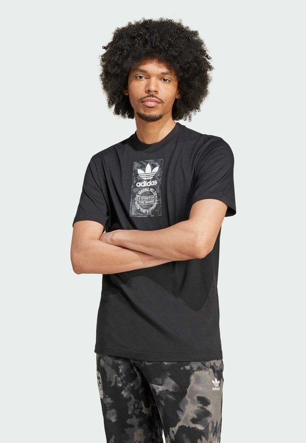 adidas Originals CAMOUFLAGE LABEL - Print T-shirt - black