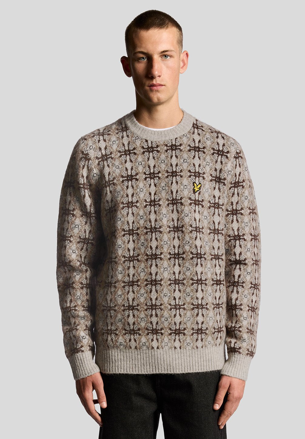 Lyle & Scott BRUSHED INTARSIA CREW NECK