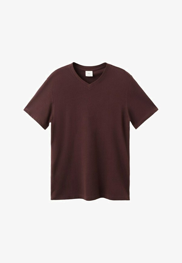 Mango Basic T-shirt - bordeaux