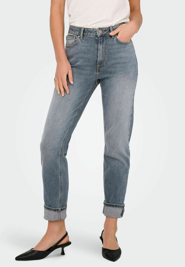 ONLY Straight fit ONLEMILY High waist Ankle length - Slim fit jeans - special blue grey denim
