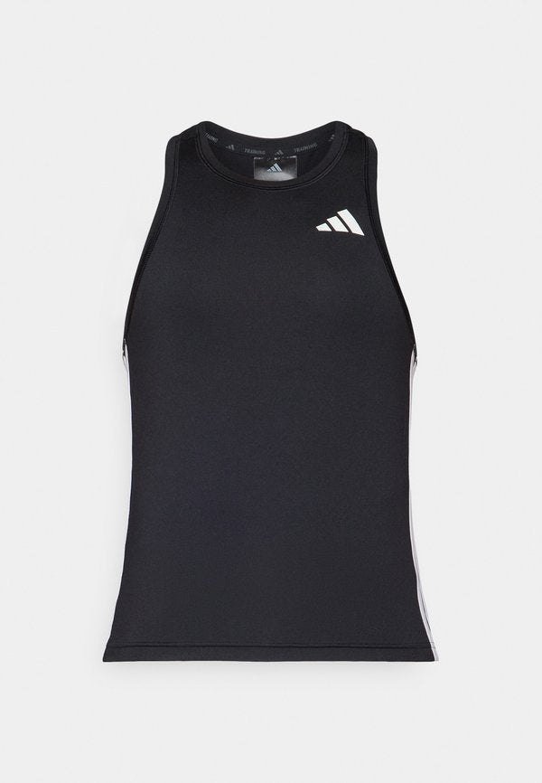 adidas Performance TANK - Sports T-shirt - black/white