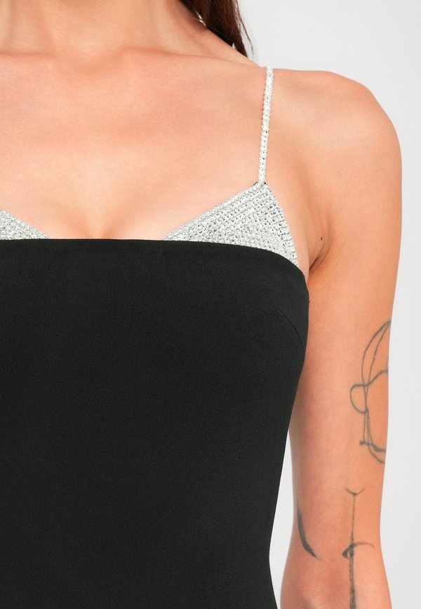David Koma TRIANGLE CRYSTAL STRAP DETAIL MINI DRESS