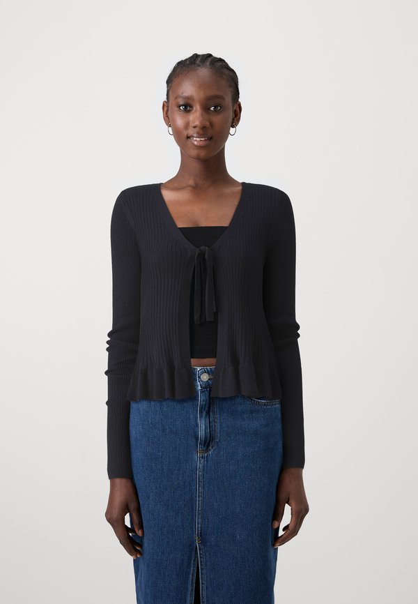 Vero Moda VMGLORY TIE - Cardigan - black